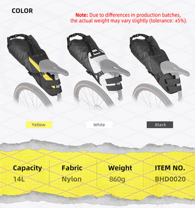 14l Waterproof harness saddle bag -Wilderness Series