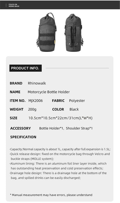 Waterproof Insulated Motorcycle Drink Holder – Durable & Heat Retaining