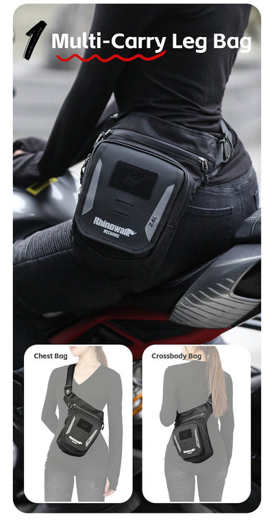 2.4L Motorcycle Tank Bag – Leg & Waist Bag Waterproof