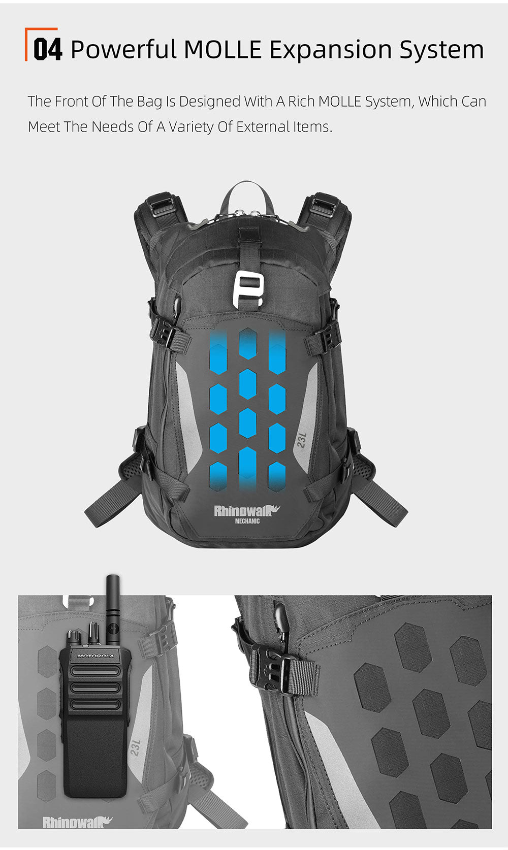 Mechanic X Magnetic Backpack – Waterproof & Durable with Molle System