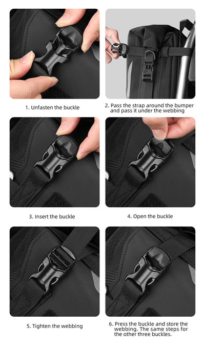 6L Waterproof Motorcycle Crash Bar Bag – Mechanic Series