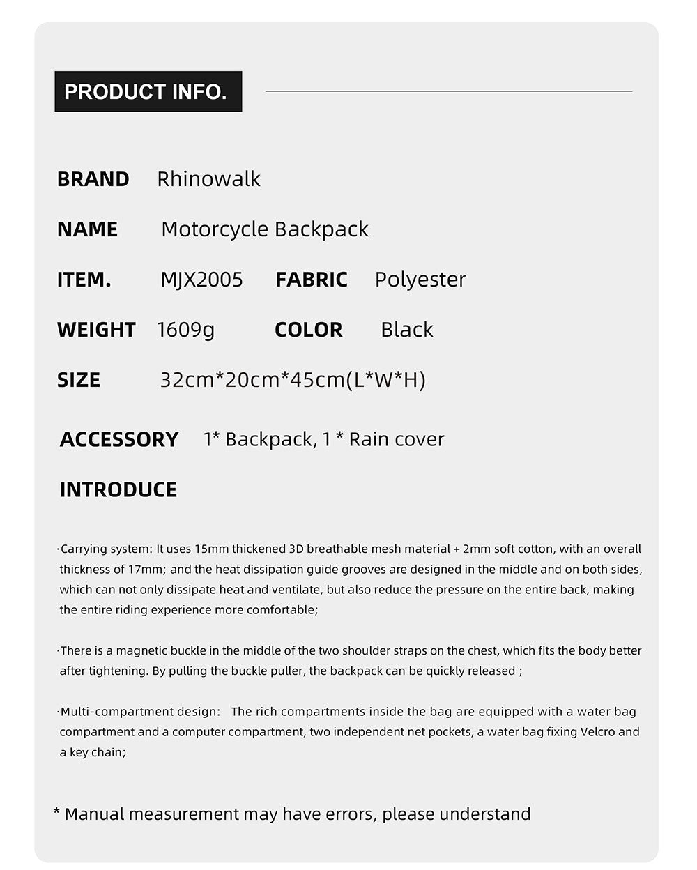 Mechanic X Magnetic Backpack – Waterproof & Durable with Molle System