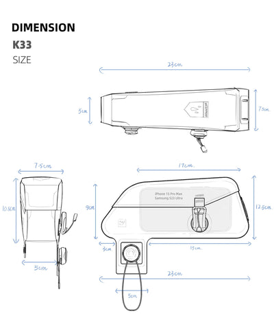 Waterproof Top Tube Bag with Magnetic Locking