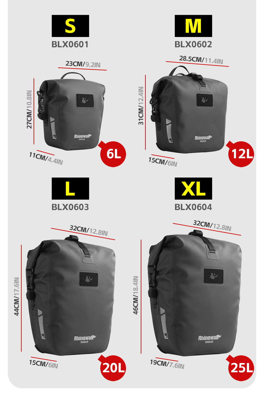 Waterproof TPU Pannier Bag - 1 Piece