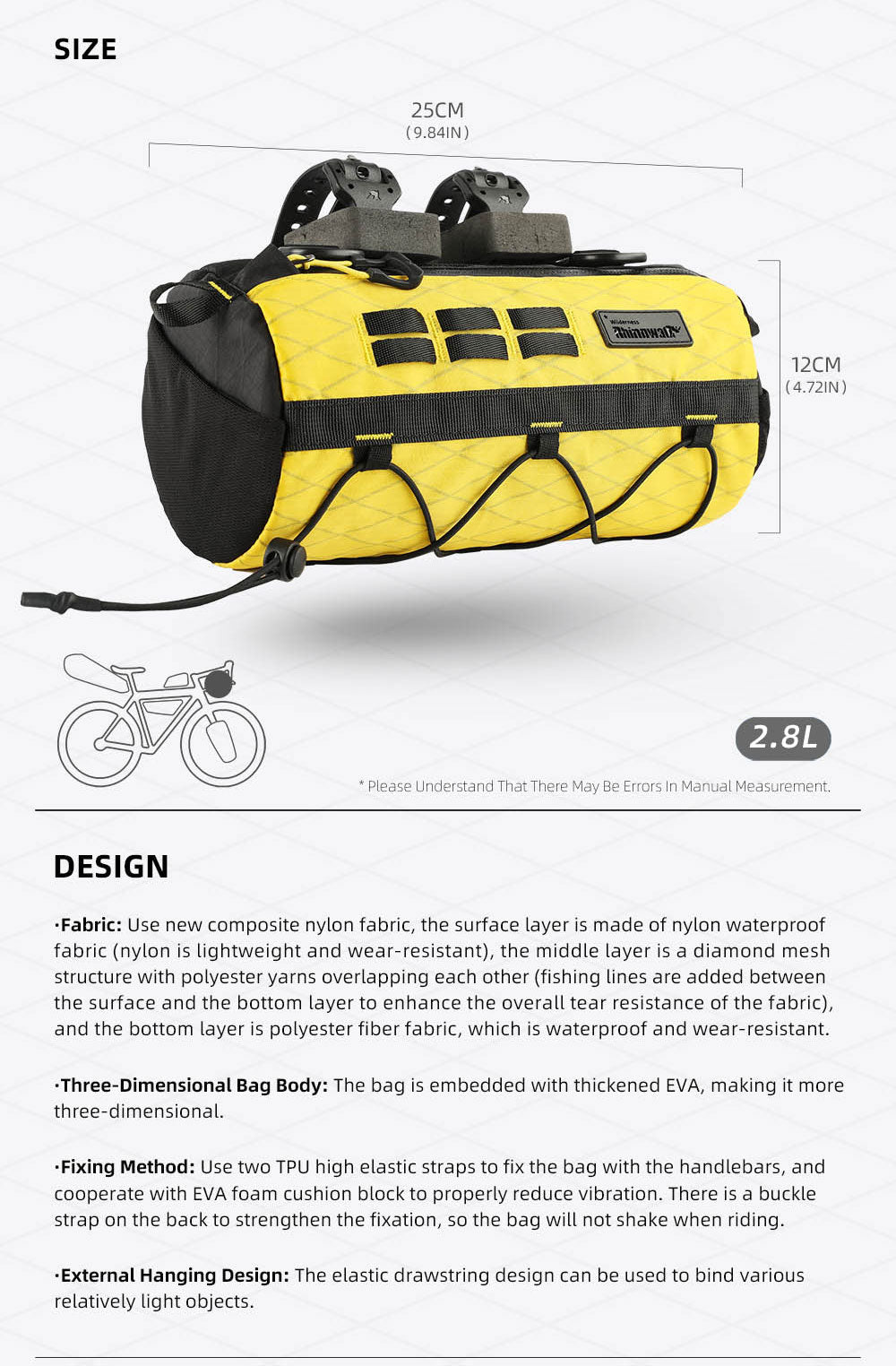 Wilderness Series x 2.8l Handlebar bag