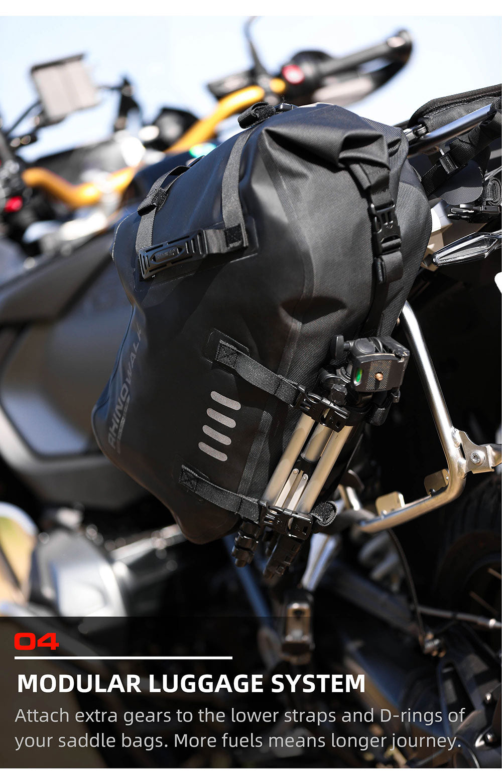 Waterproof Motorcycle Pannier Side Bag 18/28/48L - Pair/Rackless