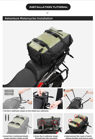 Waterproof Modular Motorcycle Packs 8L/15L/30L