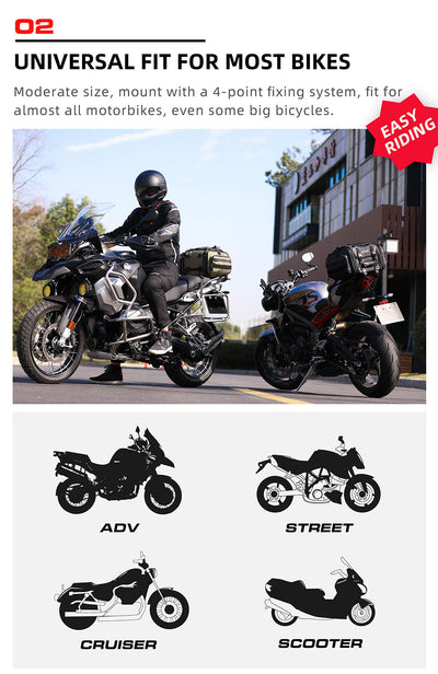 19-26l Motorcycle Tail Seat Bag