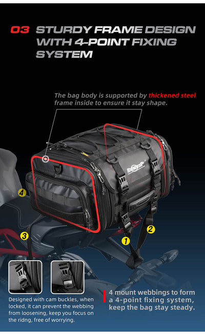 19-26l Motorcycle Tail Seat Bag