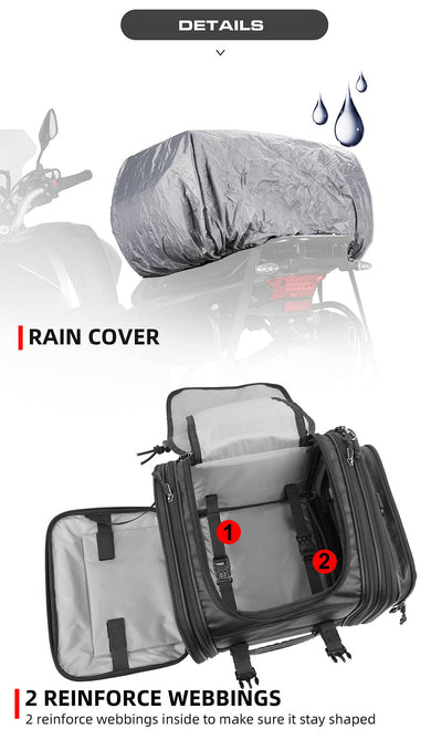 19-26l Motorcycle Tail Seat Bag