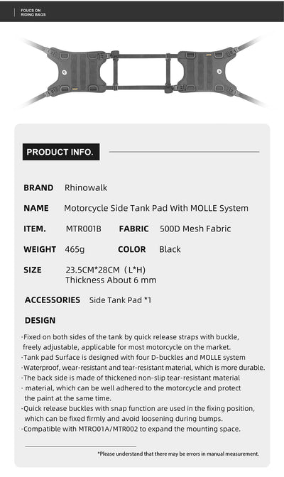 Tank Base Mounting for tank bag