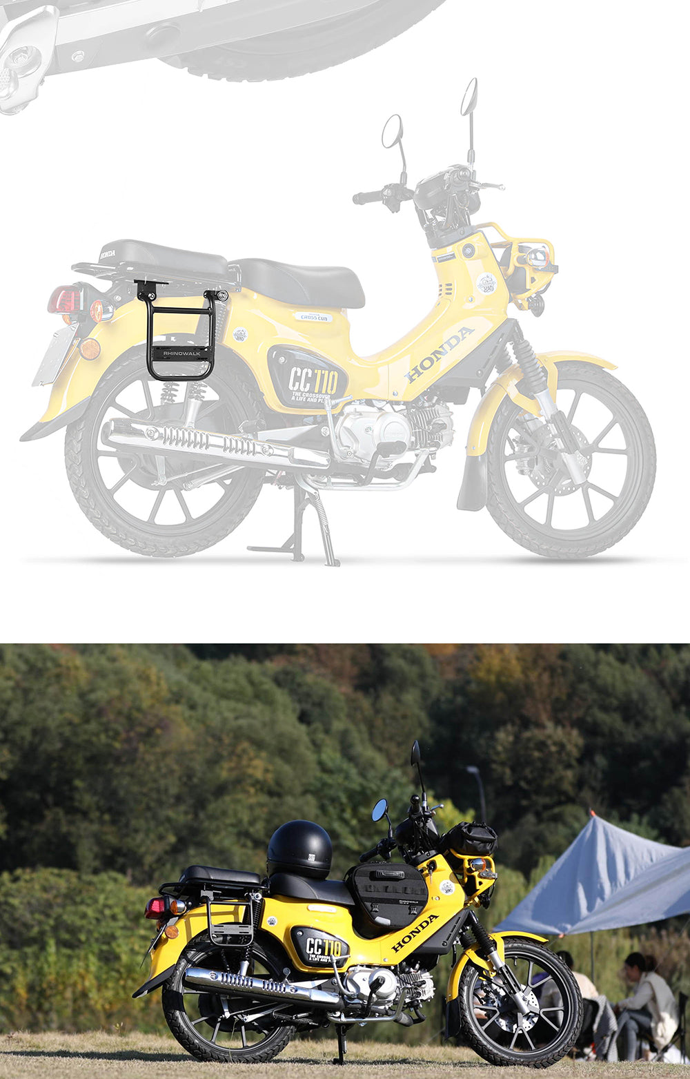 Side racks for Honda Cub C110X