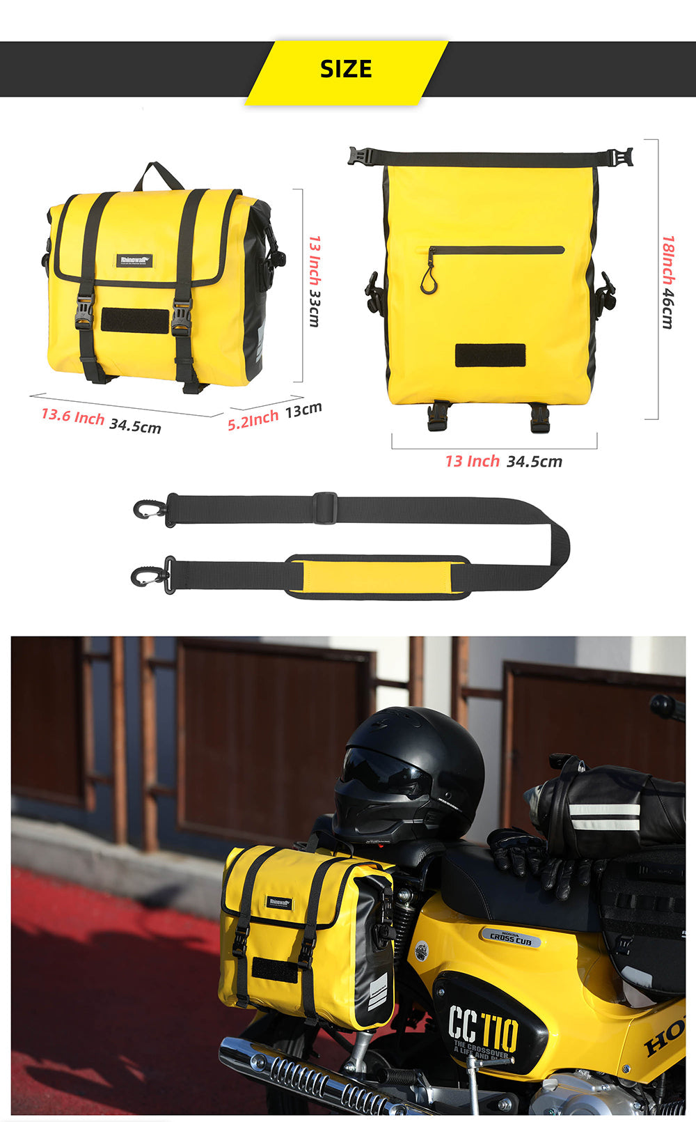 15 liter Waterproof Motorcycle Side Bag