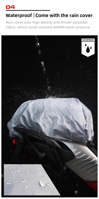 12-18l Motorcycle hard shell tail bag