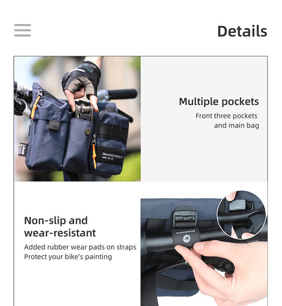 Eco Handlebar bag for Bicycle - RPET Material