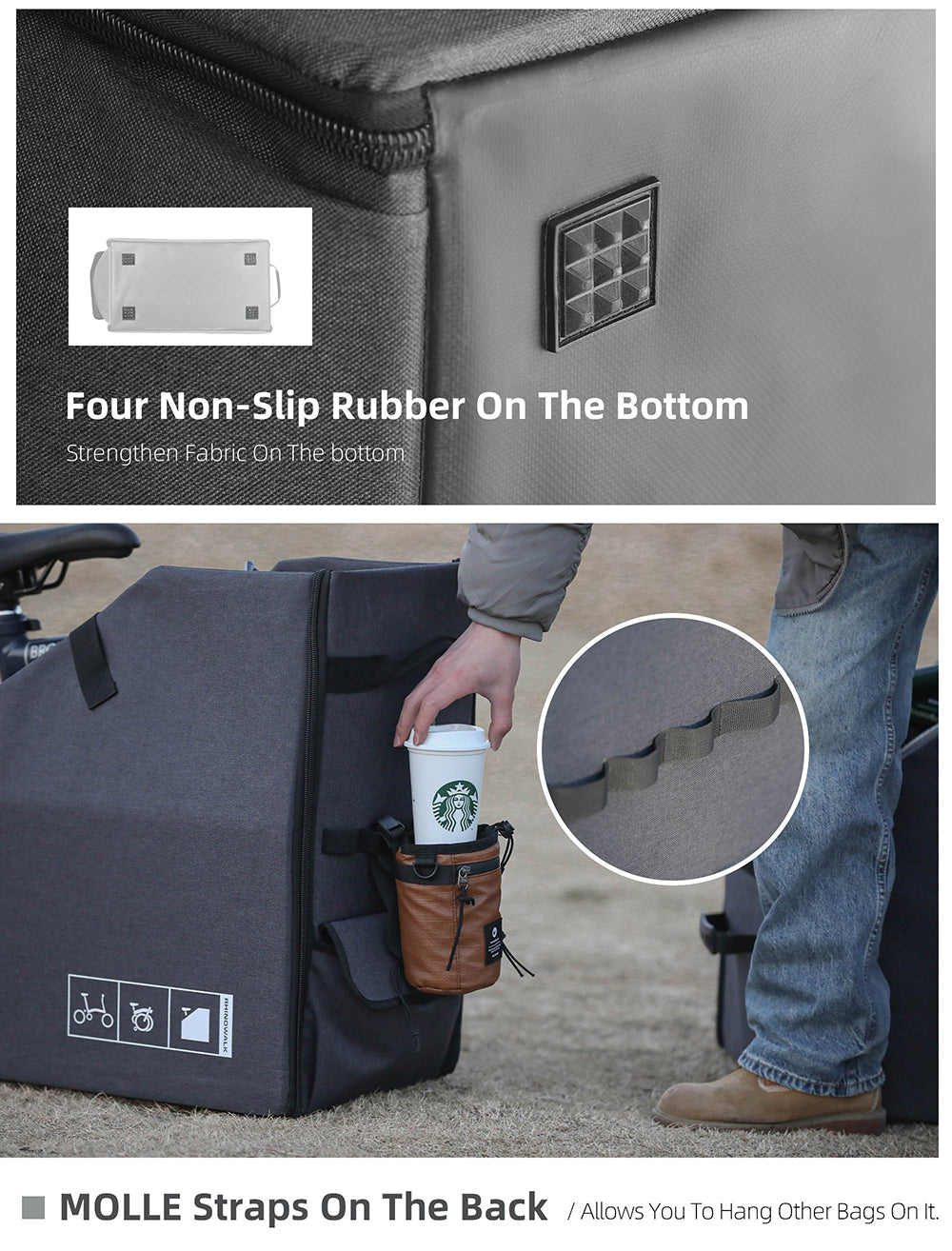 Storage box for 14"-16", 20"-24"  folding bikes