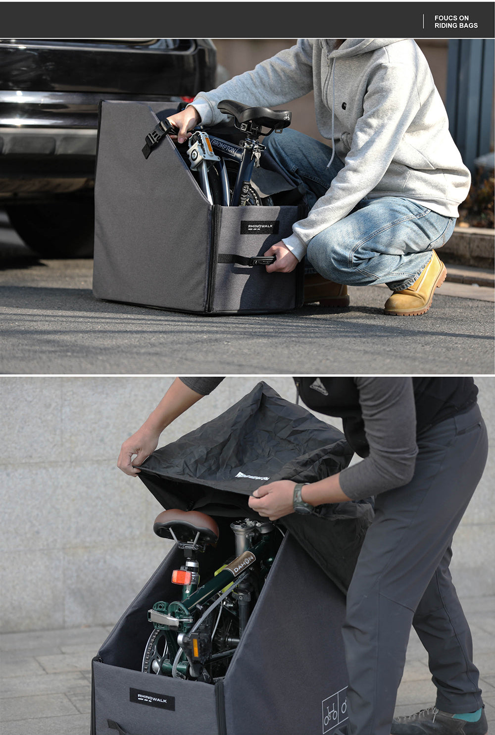 Storage box for 14"-16", 20"-24"  folding bikes