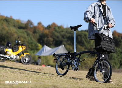 Quick release handlebar bag+mounting plate for Brompton Bikes