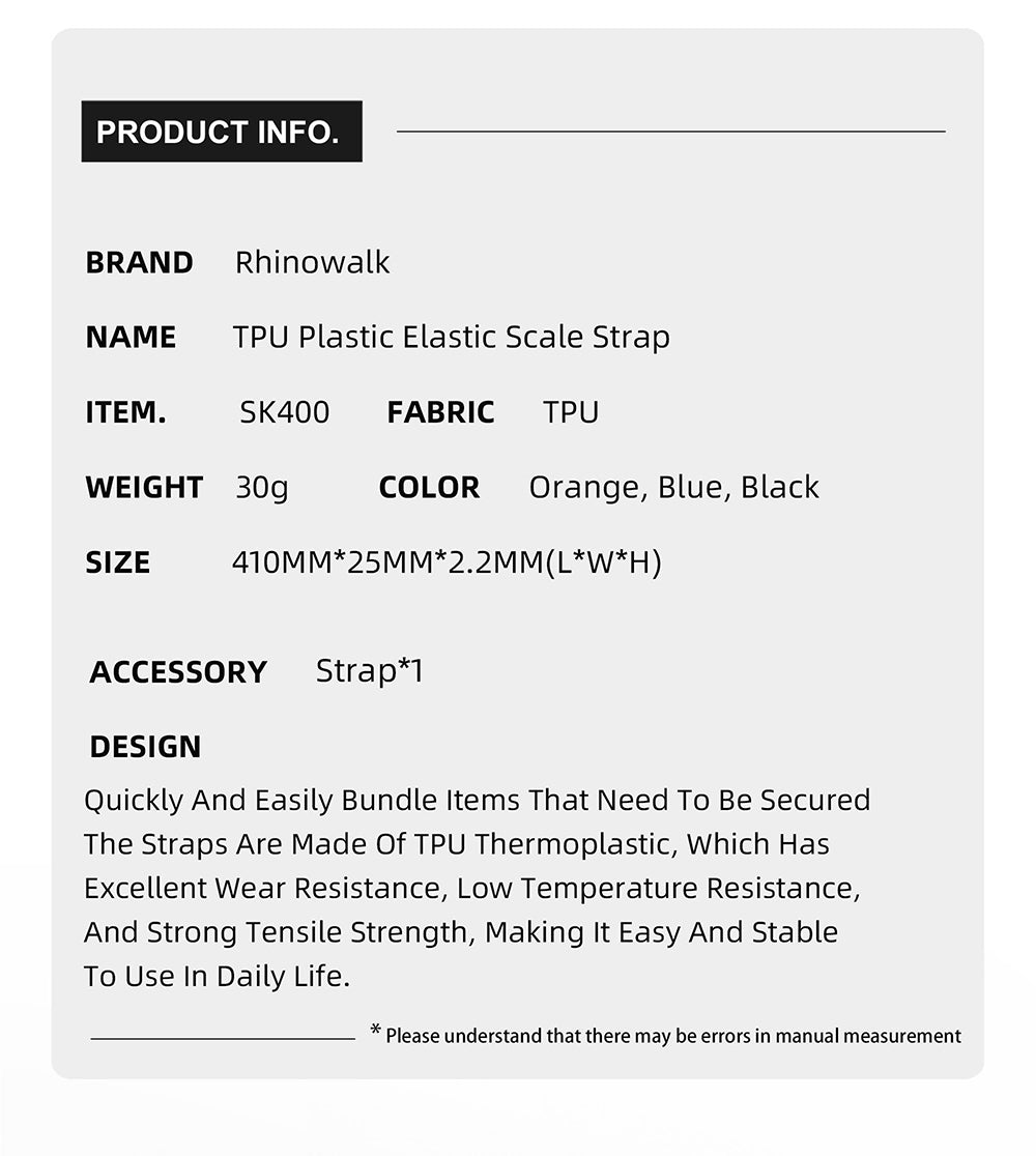 TPU Elastic Stretchable Straps