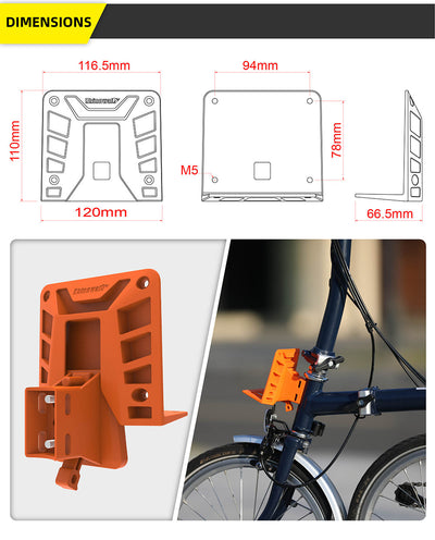 Bicycle Front Carrier Block & Mounting Plates