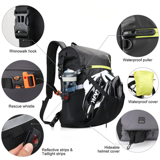 24L Bike Pannier Bag Backpack – Rhinowalk Official Store