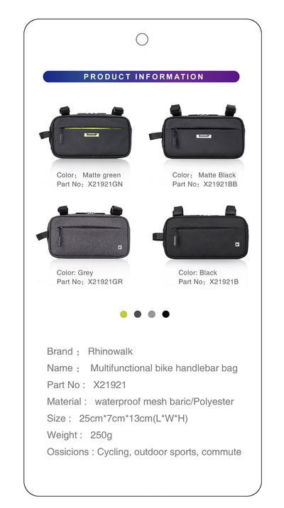 Bike Crossbar Handlebar Bag