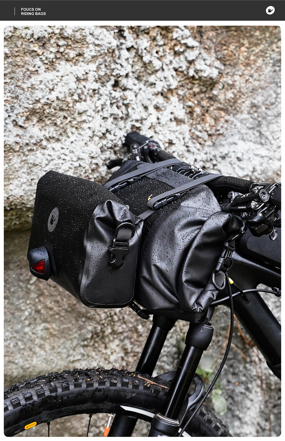 12 Liter 2-piece Handlebar Roll Pack - includes 5 spacers
