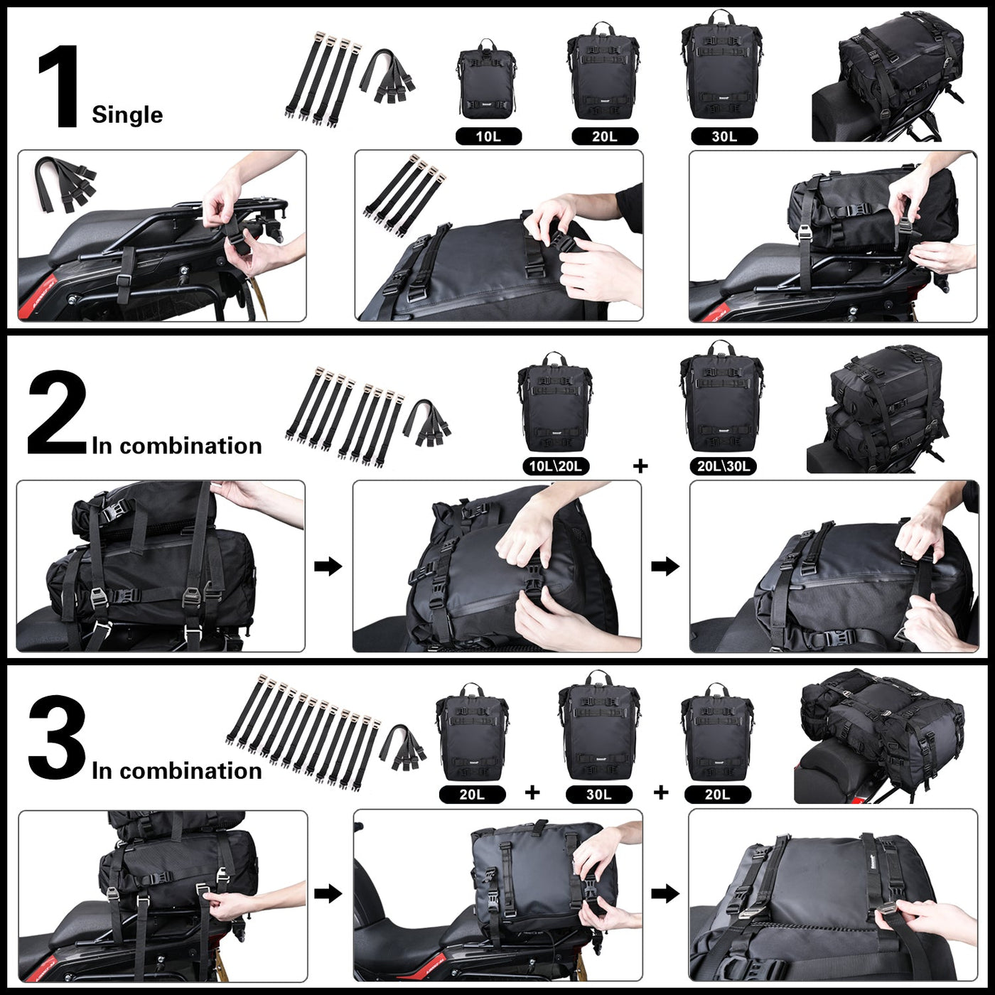 20 Liter Moto Tail Pack